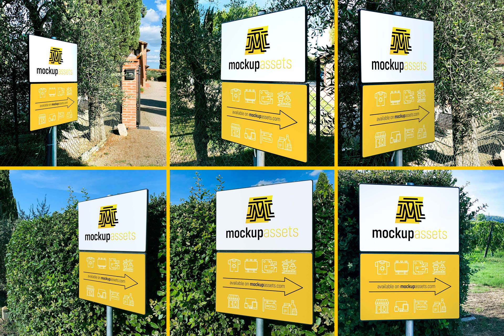 Garden Entrance Signs Mockups Feat IMG