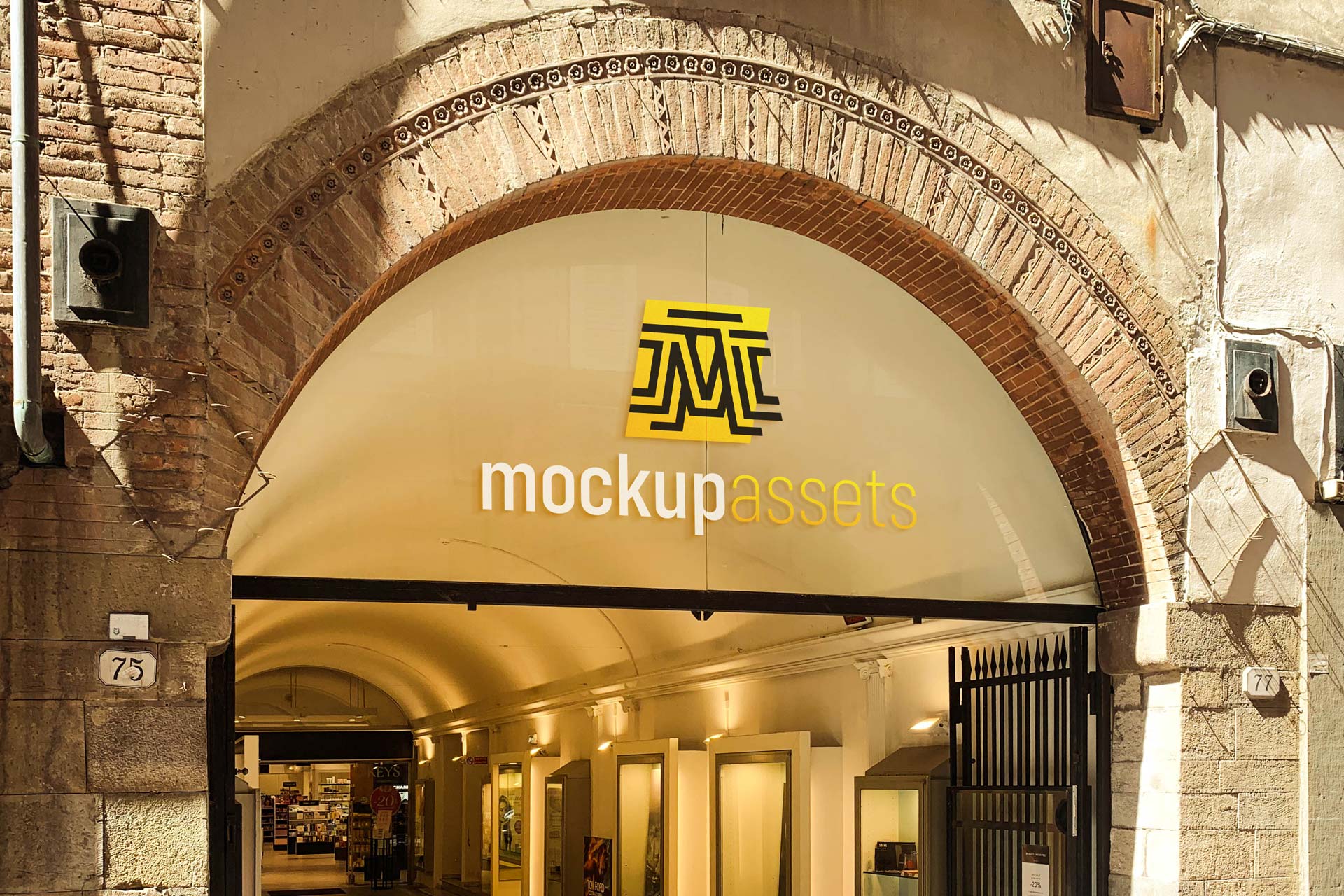 Window Above Store Logo Mockup Assets