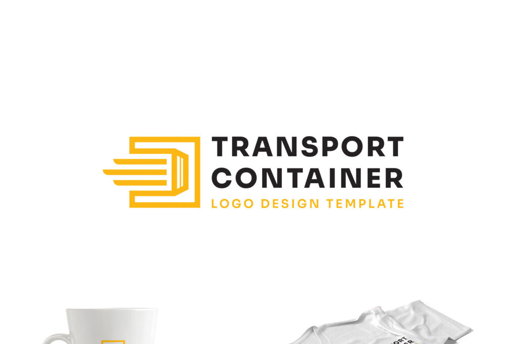 Transport Container Logo Design Template Feat IMG