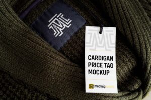 Cardigan Price Tag Mockup Assets